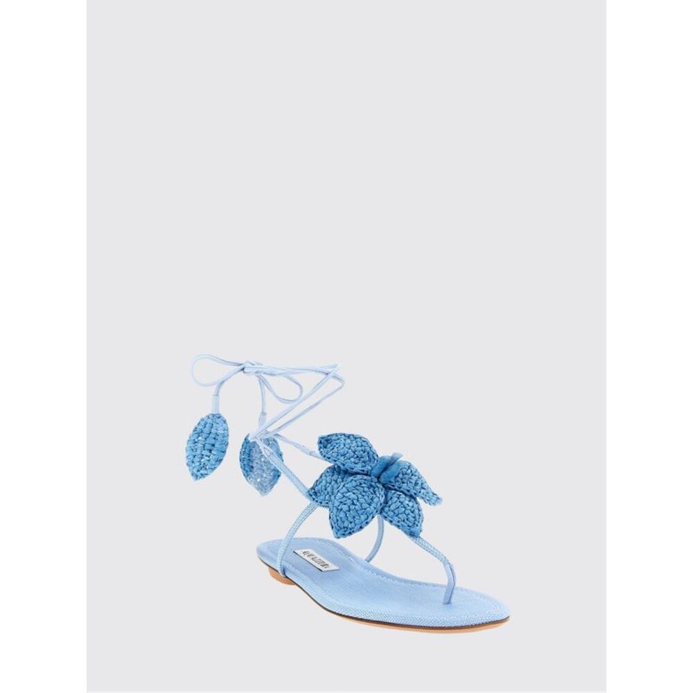Aquazzura Heeled Sandal Woman Blue - Picture 2 of 4